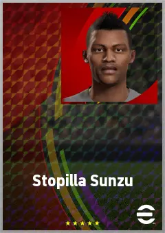Stopilla Sunzu eFootball 2026 player card, 71 OVR CB