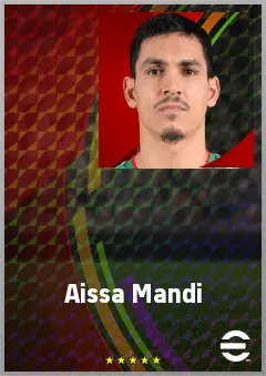 Aissa Mandi eFootball 2026 player card, 73 OVR CB