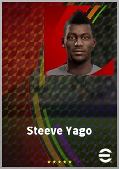 Steeve Yago eFootball 2026 player card, 70 OVR RB