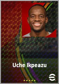 Uche Ikpeazu eFootball 2026 player card, 69 OVR CF