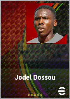 Jodel Dossou eFootball 2026 player card, 70 OVR RMF