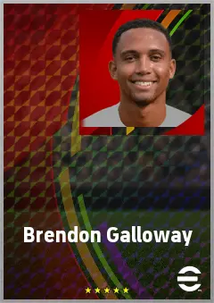 Brendon Galloway eFootball 2026 player card, 68 OVR CB