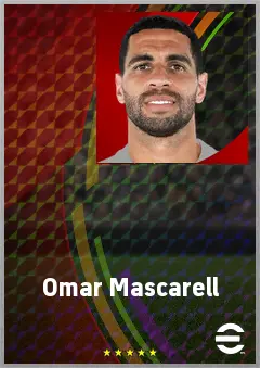 Omar Mascarell eFootball 2026 player card, 73 OVR DMF