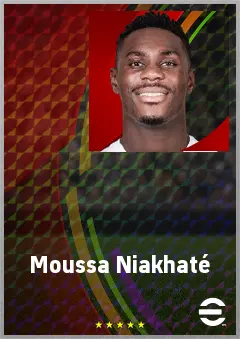 Moussa Niakhaté eFootball 2026 player card, 75 OVR CB