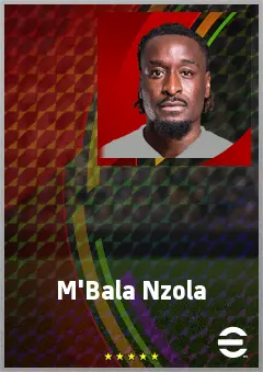 M'Bala Nzola eFootball 2026 player card, 76 OVR CF
