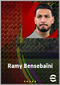 Ramy Bensebaïni eFootball 2026 player card, 77 OVR CB