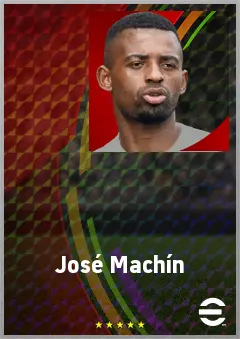 José Machín eFootball 2026 player card, 72 OVR CMF