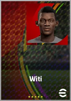 Witi eFootball 2026 player card, 71 OVR LMF
