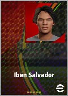 Iban Salvador eFootball 2026 player card, 68 OVR AMF