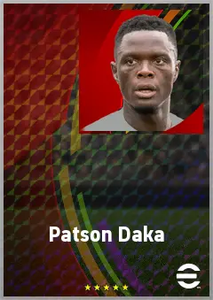 Patson Daka eFootball 2026 player card, 74 OVR CF