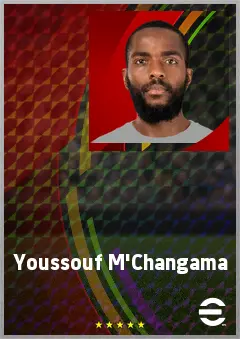 Youssouf M'Changama eFootball 2026 player card, 68 OVR CMF