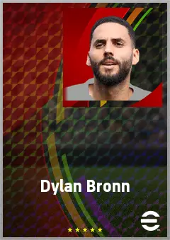 Dylan Bronn eFootball 2026 player card, 70 OVR CB