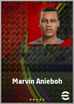 Marvin Anieboh eFootball 2026 player card, 67 OVR CB
