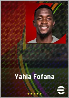 Yahia Fofana eFootball 2026 player card, 74 OVR GK