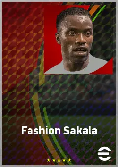 Fashion Sakala eFootball 2026 player card, 73 OVR RWF