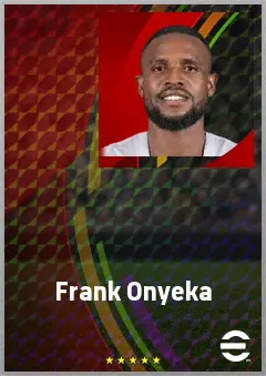 Frank Onyeka eFootball 2026 player card, 73 OVR CMF