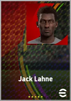 Jack Lahne eFootball 2026 player card, 68 OVR CF