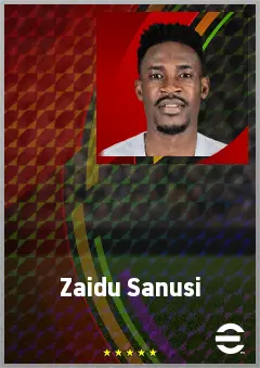 Zaidu Sanusi eFootball 2026 player card, 71 OVR LB