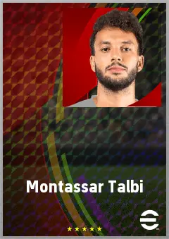Montassar Talbi eFootball 2026 player card, 73 OVR CB