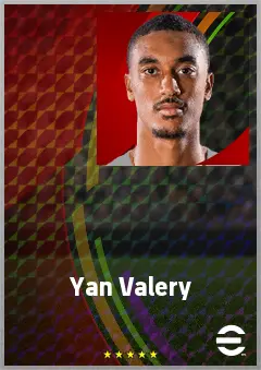 Yan Valery eFootball 2026 player card, 70 OVR RB