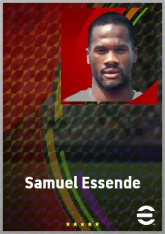 Samuel Essende eFootball 2026 player card, 74 OVR CF