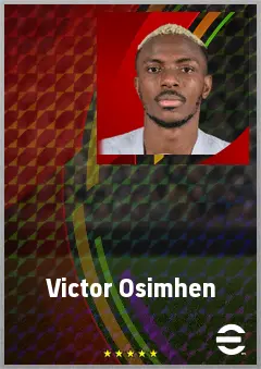 Victor Osimhen eFootball 2026 player card, 81 OVR CF