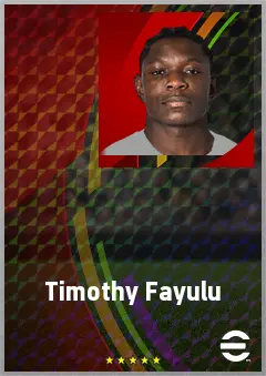 Timothy Fayulu eFootball 2026 player card, 71 OVR GK
