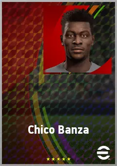 Chico Banza eFootball 2026 player card, 67 OVR LWF