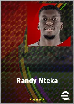 Randy Nteka eFootball 2026 player card, 73 OVR CF