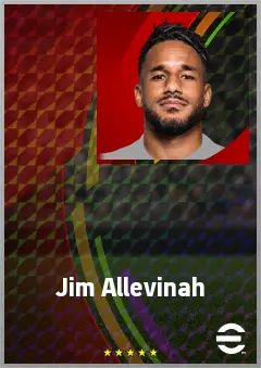 Jim Allevinah eFootball 2026 player card, 70 OVR RMF