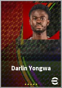 Darlin Yongwa eFootball 2026 player card, 73 OVR LB