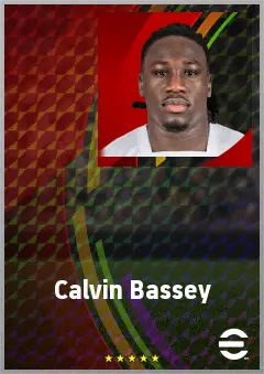 Calvin Bassey eFootball 2026 player card, 77 OVR CB