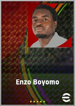 Enzo Boyomo eFootball 2026 player card, 75 OVR CB