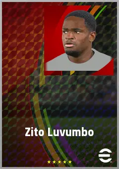 Zito Luvumbo eFootball 2026 player card, 73 OVR RWF