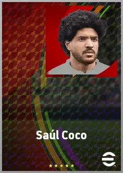 Saúl Coco eFootball 2026 player card, 76 OVR CB
