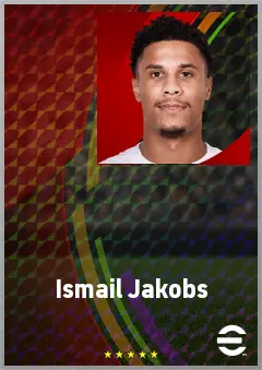 Ismail Jakobs eFootball 2026 player card, 73 OVR LB