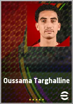 Oussama Targhalline eFootball 2026 player card, 70 OVR CMF