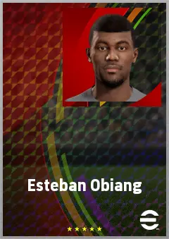 Esteban Obiang eFootball 2026 player card, 68 OVR CB