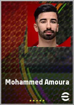 Mohammed Amoura eFootball 2026 player card, 74 OVR CF