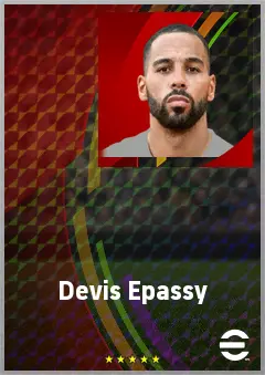 Devis Epassy eFootball 2026 player card, 71 OVR GK