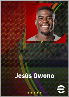 Jesús Owono eFootball 2026 player card, 68 OVR GK