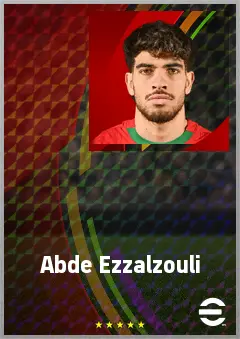 Abde Ezzalzouli eFootball 2026 player card, 75 OVR LWF