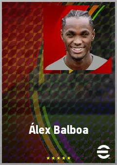 Álex Balboa eFootball 2026 player card, 69 OVR CMF