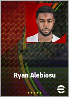 Ryan Alebiosu eFootball 2026 player card, 69 OVR RB