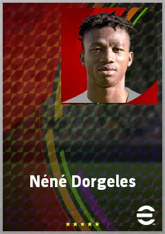 Néné Dorgeles eFootball 2026 player card, 74 OVR RWF