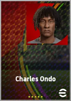 Charles Ondo eFootball 2026 player card, 64 OVR CF