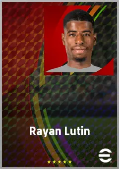 Rayan Lutin eFootball 2026 player card, 65 OVR AMF
