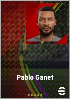Pablo Ganet eFootball 2026 player card, 66 OVR CMF