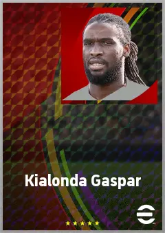Kialonda Gaspar eFootball 2026 player card, 74 OVR CB