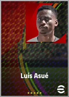 Luís Asué eFootball 2026 player card, 72 OVR CF